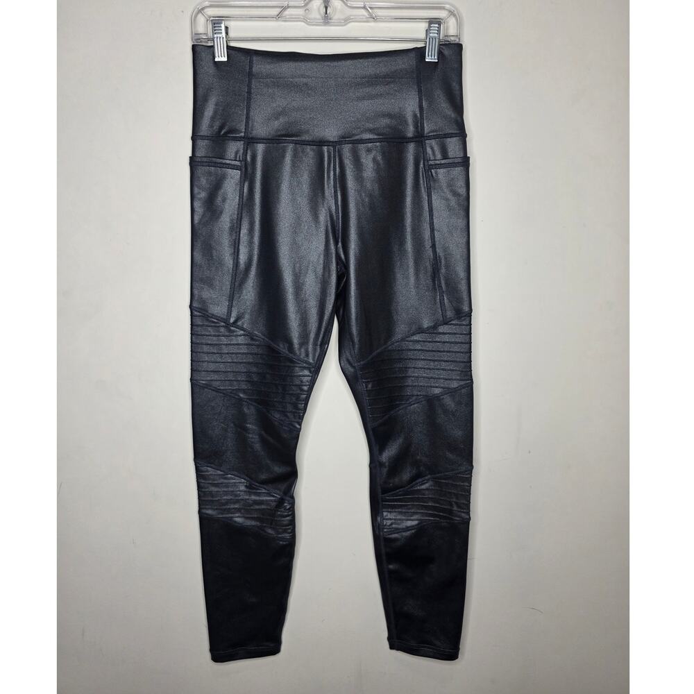Athleta inclination moto tight black leggings - medium - 512070